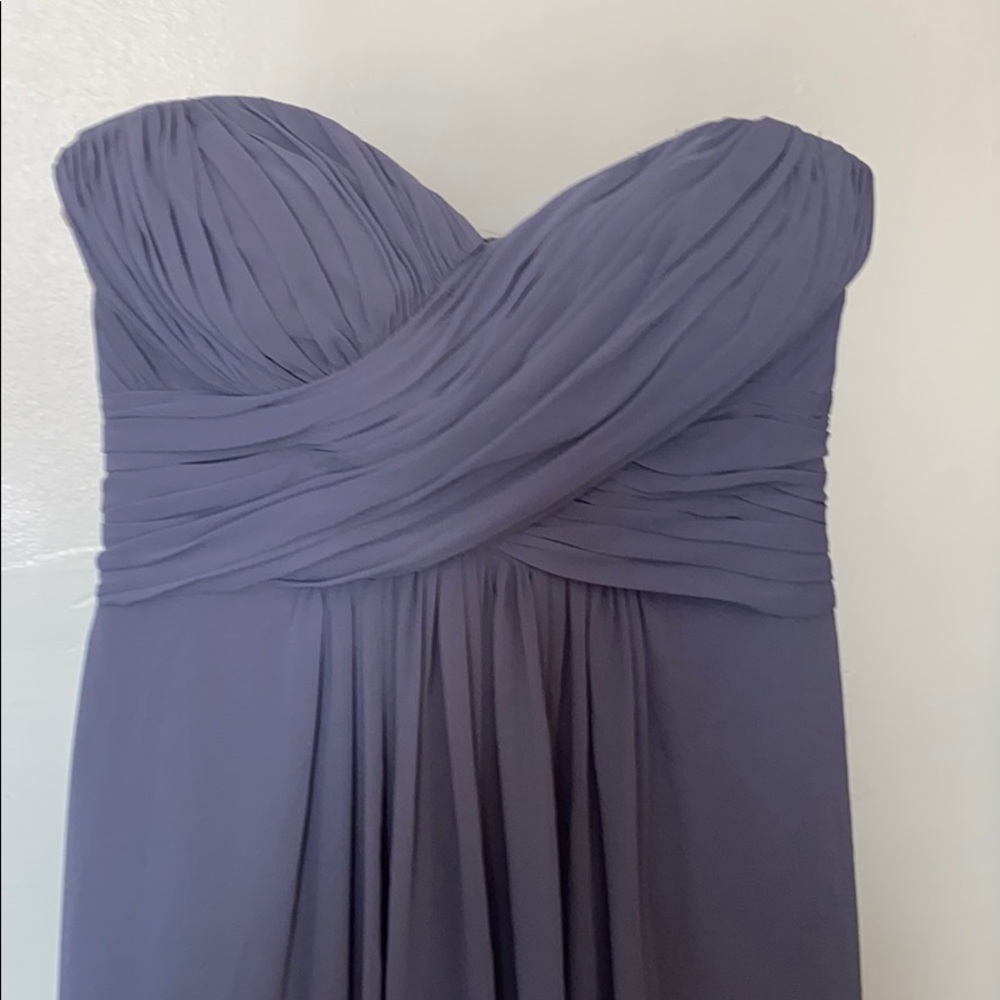 Bill Levkoff Gray Formal Maxi Dress Size: 8